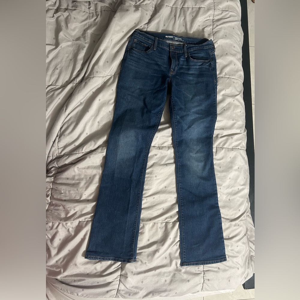 Old Navy Dark Blue Women's Boot Cut Jeans size 8 long